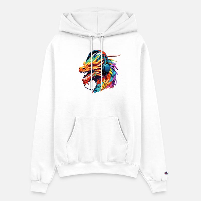 Dragon in headphones