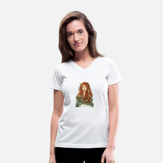 druid red hair spring forest elf nature