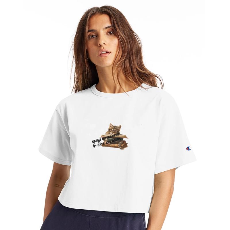 Easily Distracted By Cats And Books