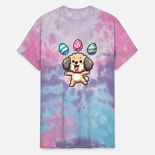 Easter Poodle Juggling Eggs, Artistic Dog