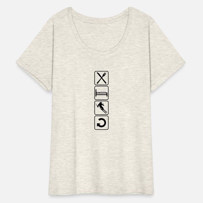 eat sleep ski repeat daily drive down mountain win