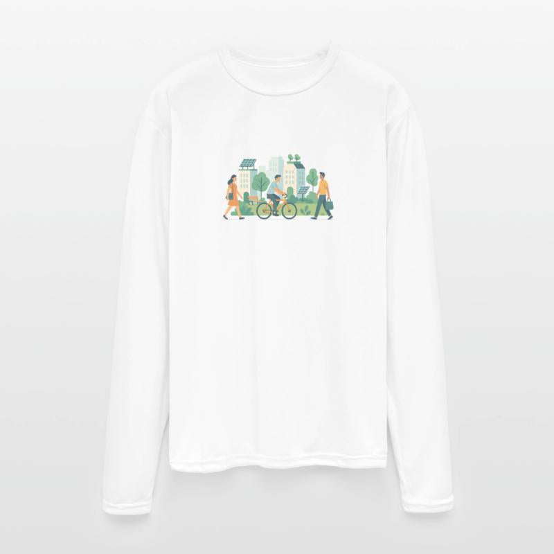 Eco-Friendly Urban Cycling Scene