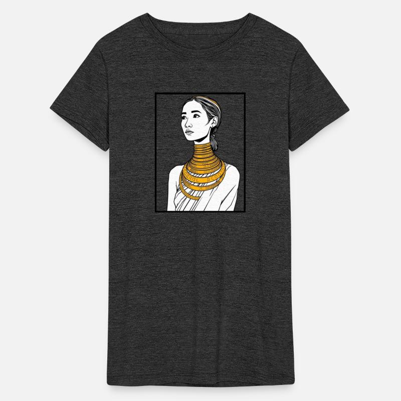 Elegant Woman with Gold Jewelry Portrait