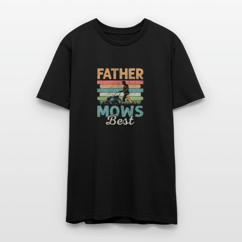 Father Mows Best Lawn Mowing