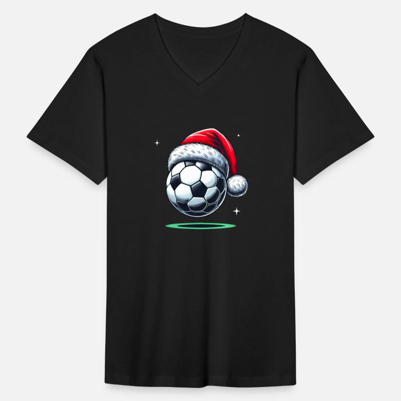 Festive Soccer Ball with Santa Hat christmas Sport