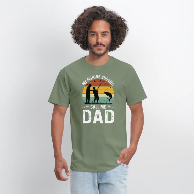Fishing Buddies Call Me Dad, Funny Fathers Day Tee