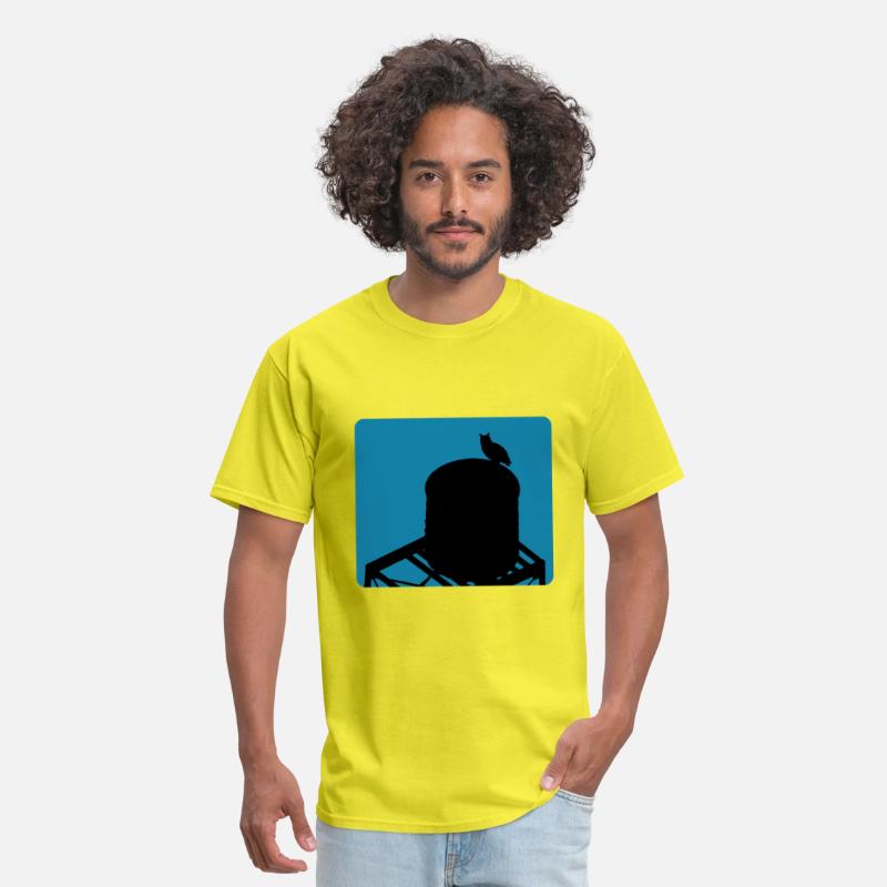 Flaco Owl Water Tower - Turquoise Background