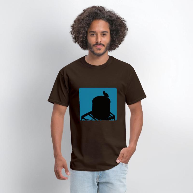 Flaco Owl Water Tower - Turquoise Background