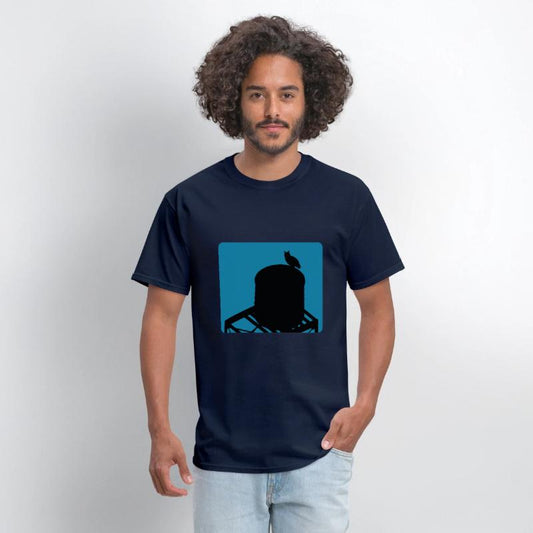 Flaco Owl Water Tower - Turquoise Background