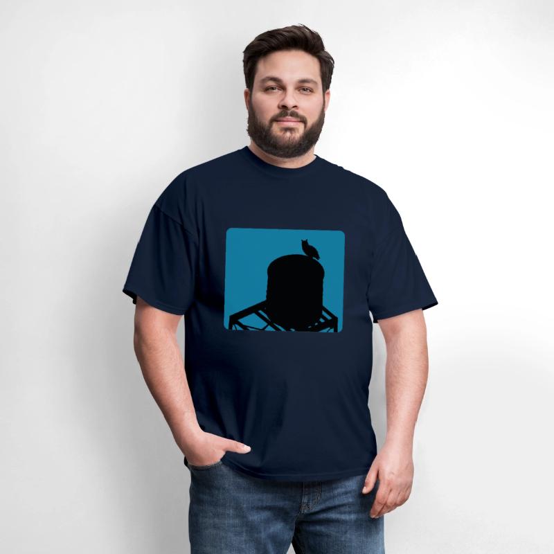 Flaco Owl Water Tower - Turquoise Background