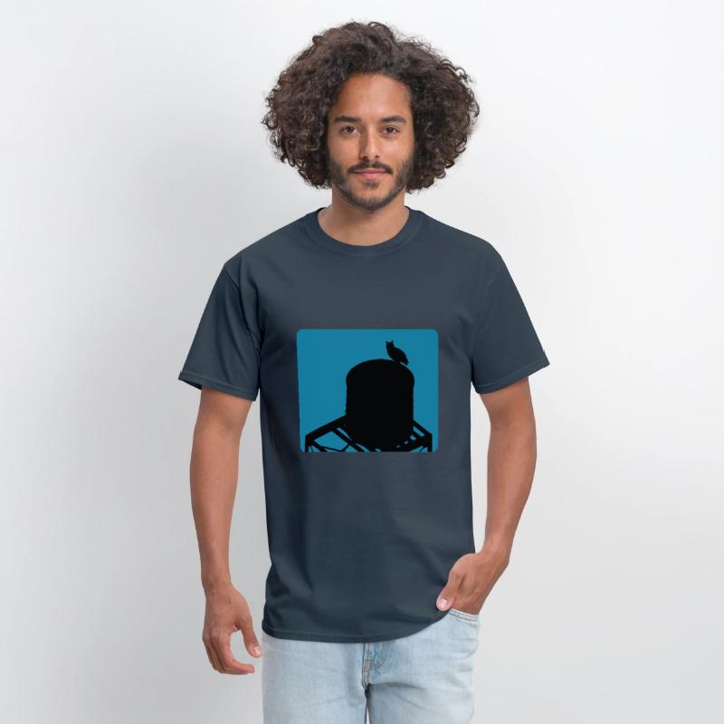 Flaco Owl Water Tower - Turquoise Background