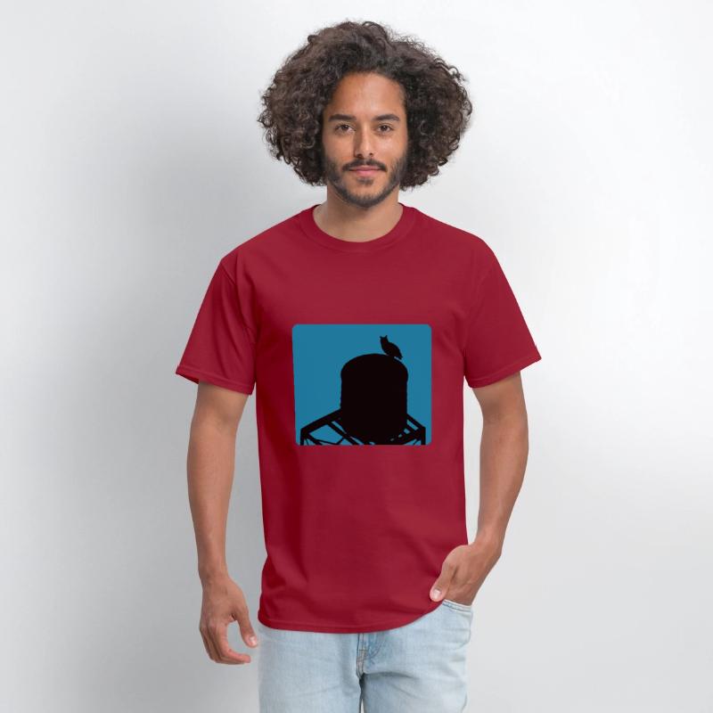 Flaco Owl Water Tower - Turquoise Background