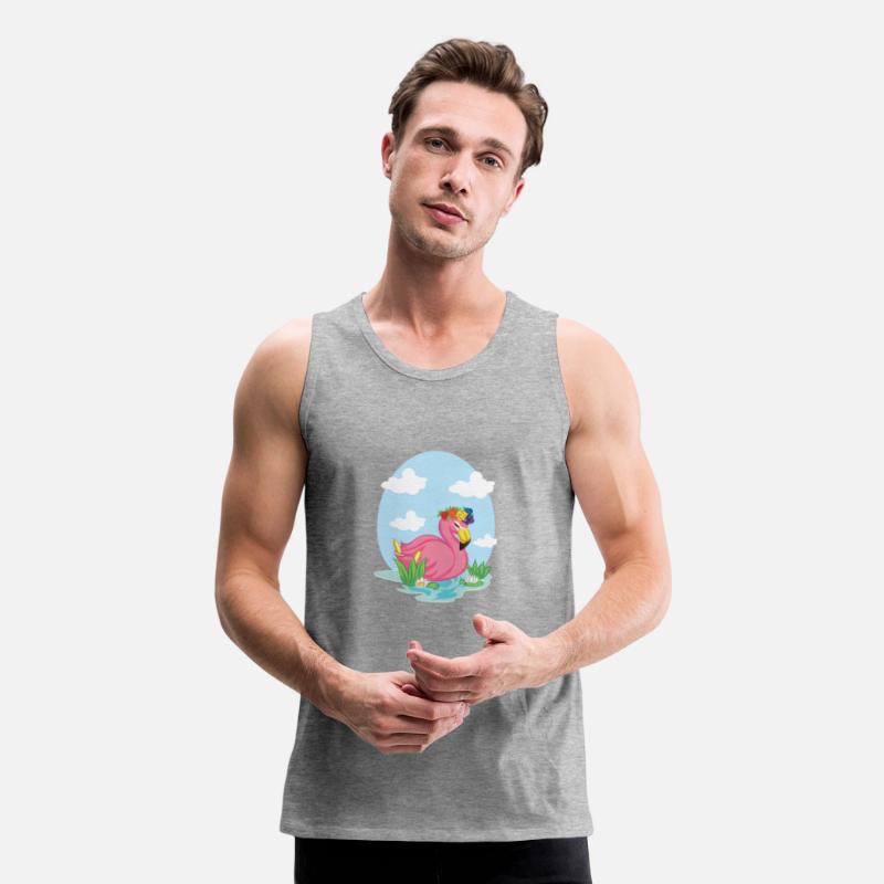 flamingo swimming on the lake for color