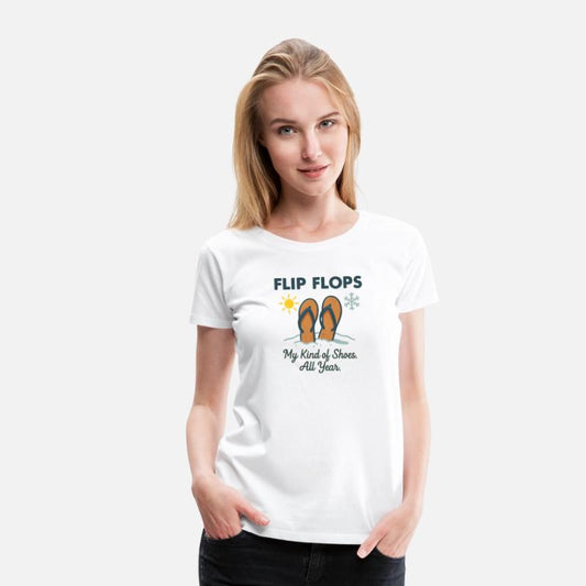 Flip Flops All Year – Funny Beach Vibes Design
