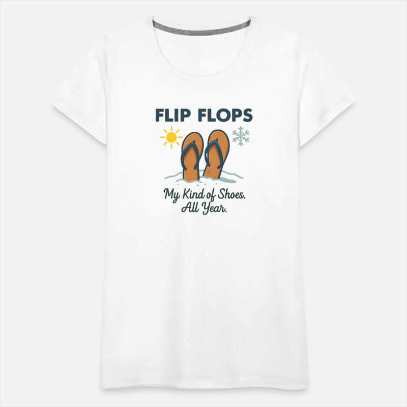 Flip Flops All Year – Funny Beach Vibes Design