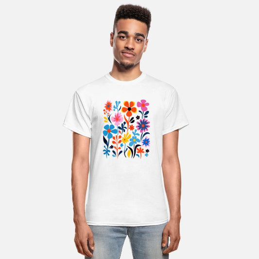 Floral Aura Tee - Mystical Abstract Design
