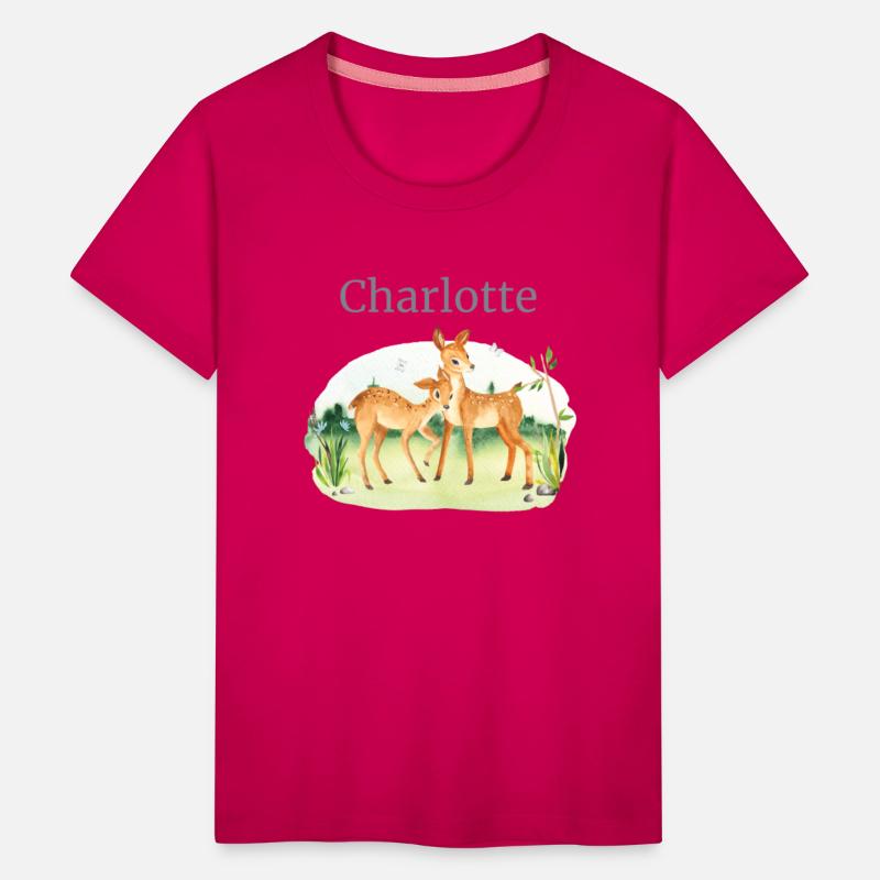 Forest Animal Deer Flowers Name Charlotte
