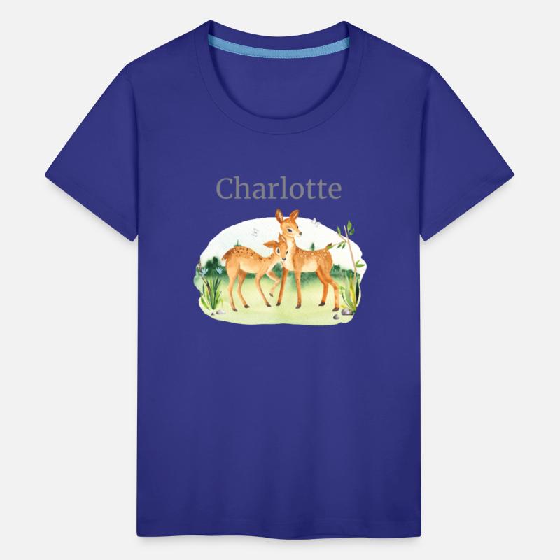 Forest Animal Deer Flowers Name Charlotte