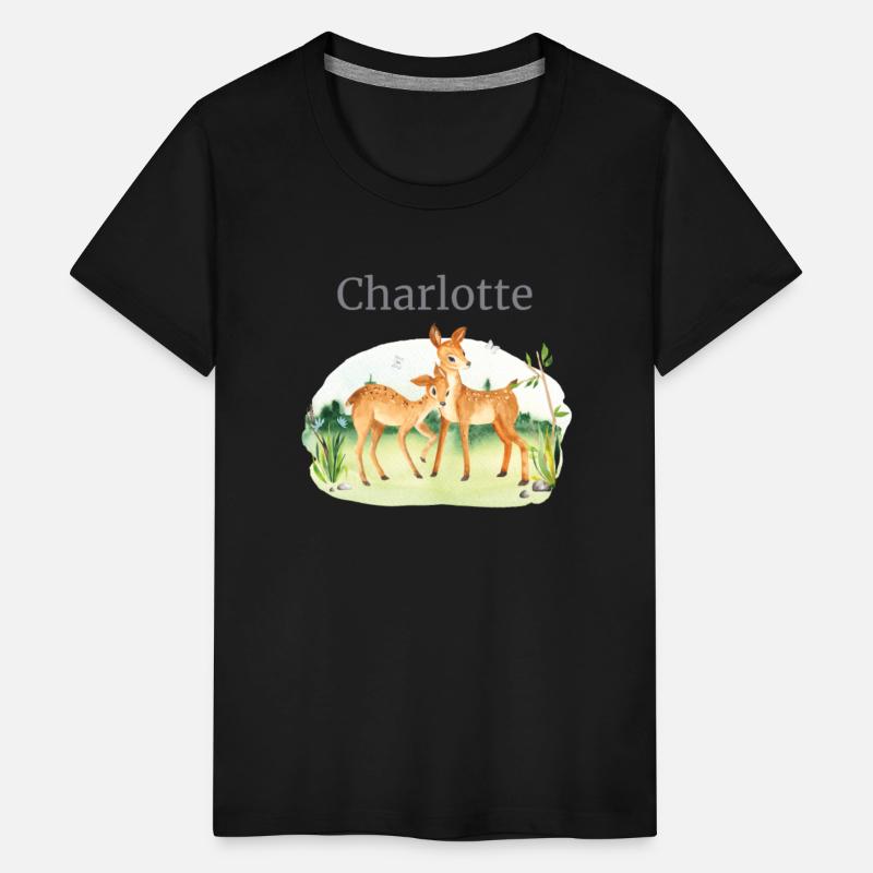 Forest Animal Deer Flowers Name Charlotte