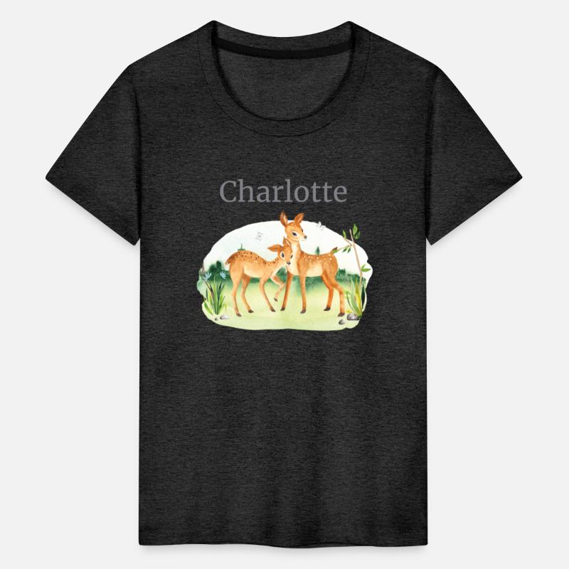 Forest Animal Deer Flowers Name Charlotte