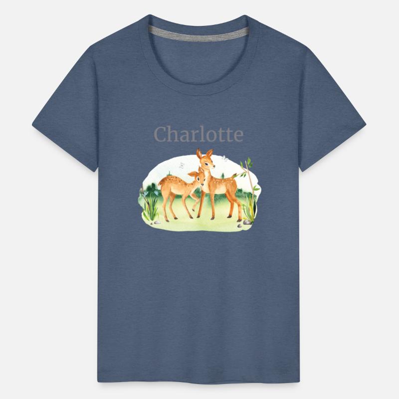 Forest Animal Deer Flowers Name Charlotte