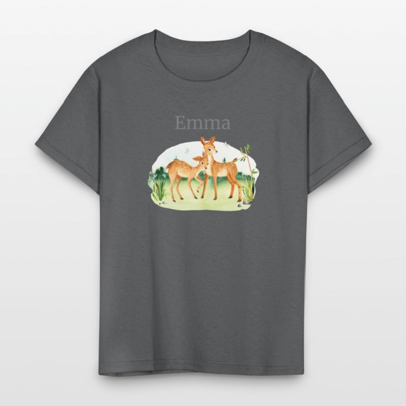 Forest Animal Deer Flowers Name Emma