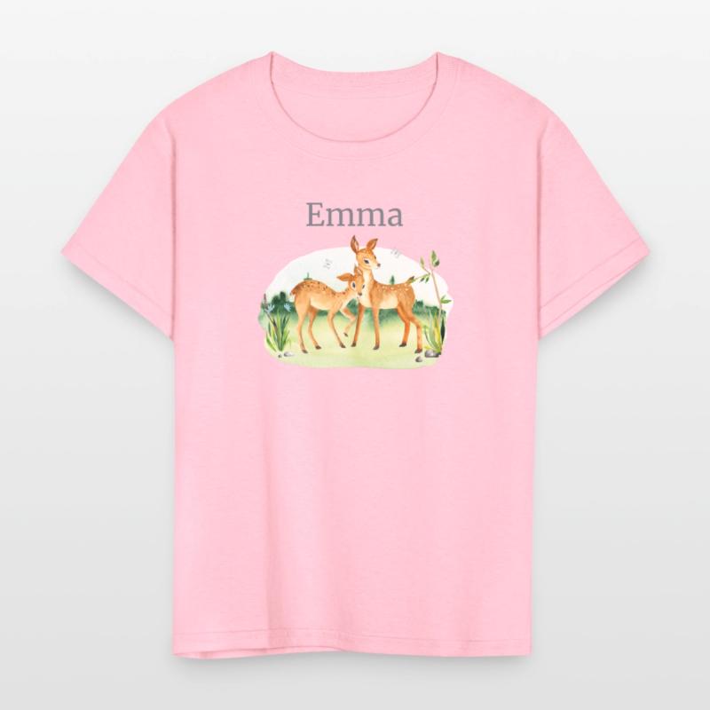 Forest Animal Deer Flowers Name Emma