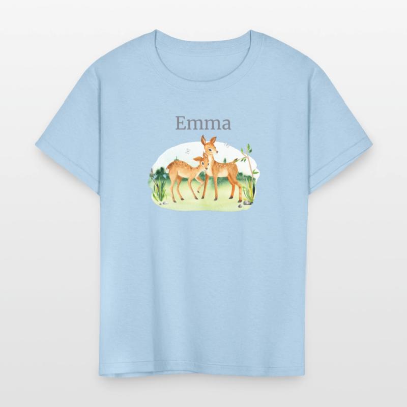 Forest Animal Deer Flowers Name Emma