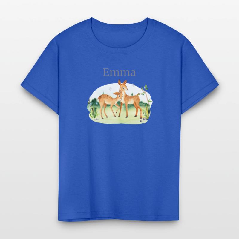 Forest Animal Deer Flowers Name Emma