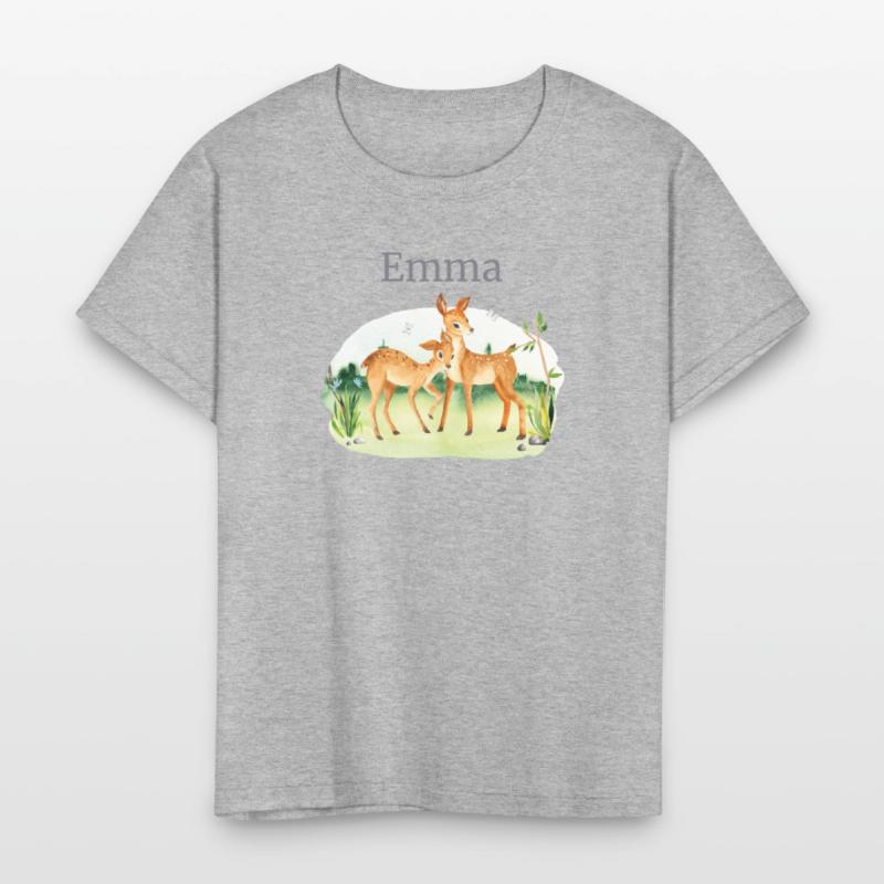 Forest Animal Deer Flowers Name Emma