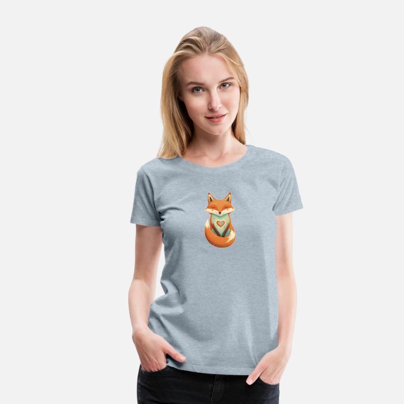 fox forest animals love heart nature animal kid