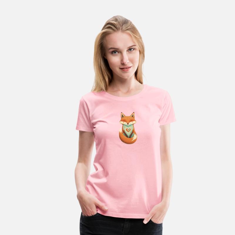 fox forest animals love heart nature animal kid