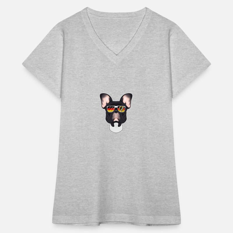 French Bulldog Germany Sunglasses I German Flag