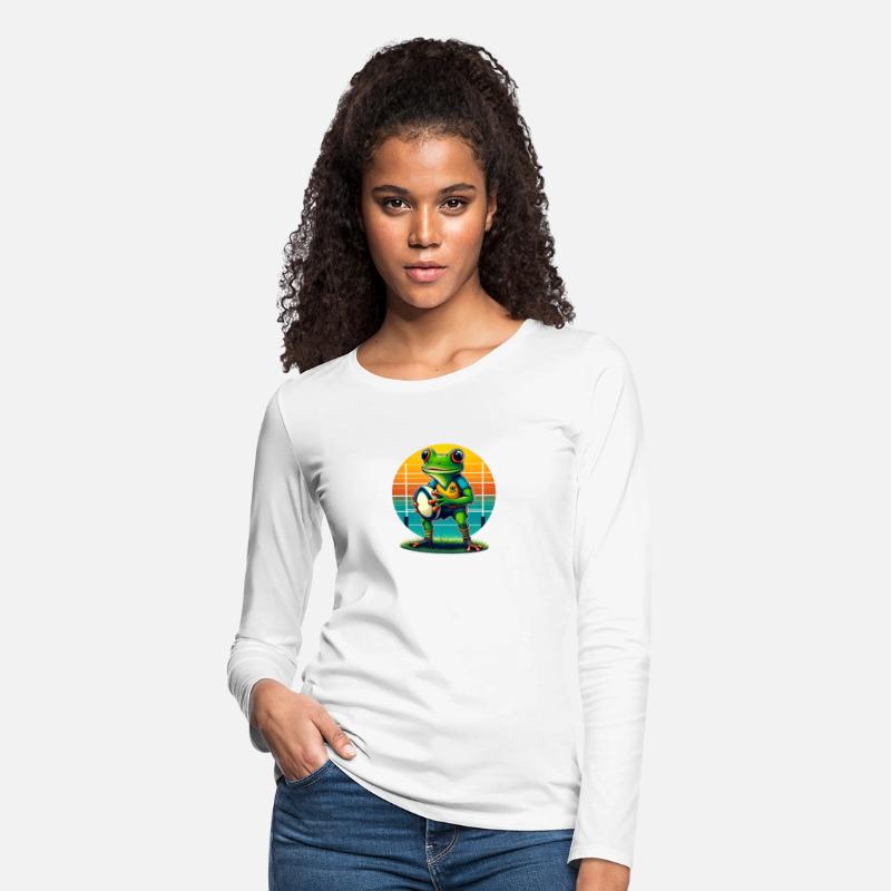 Funky Frog Playing Rugby