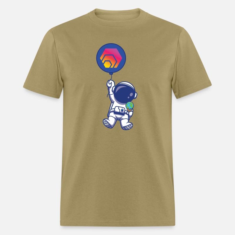 Funny Astronaut with hexagon hex Cryptocurrency