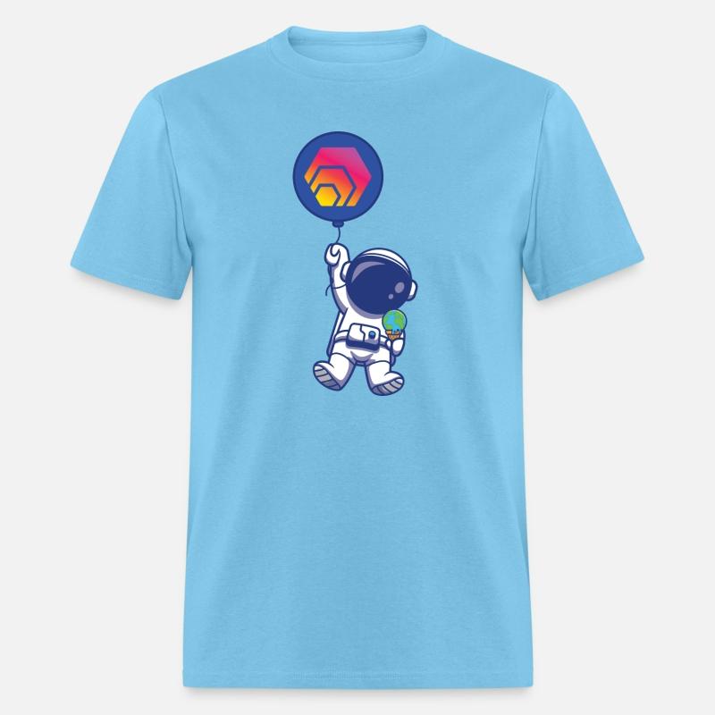 Funny Astronaut with hexagon hex Cryptocurrency