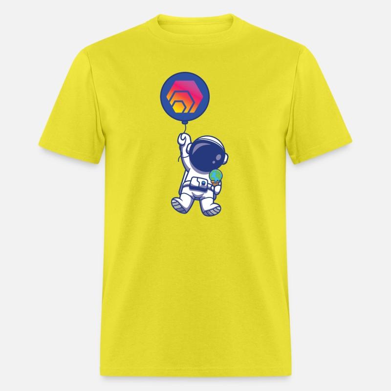 Funny Astronaut with hexagon hex Cryptocurrency