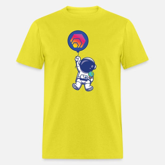 Funny Astronaut with hexagon hex Cryptocurrency