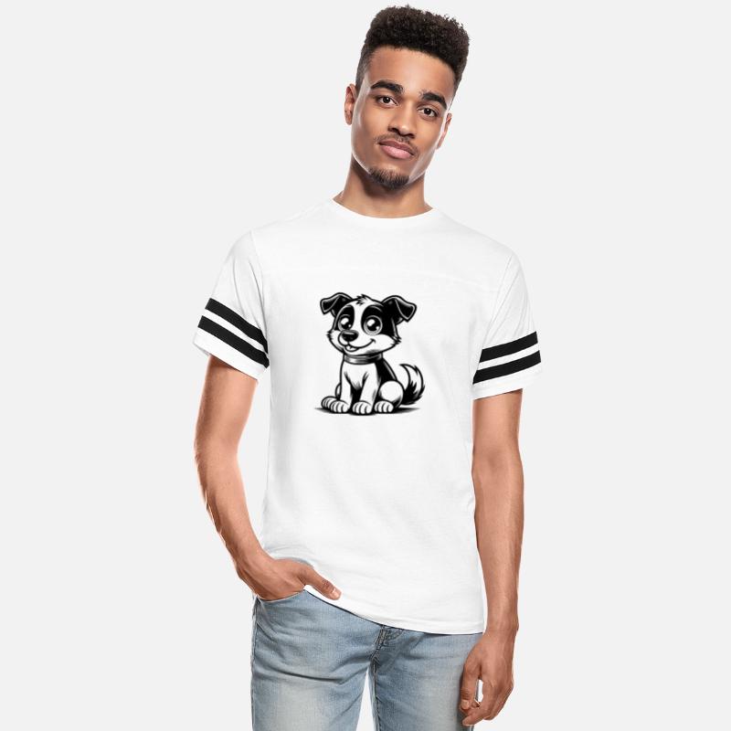 Funny Dog With Collar As A Cute Cartoon Figure