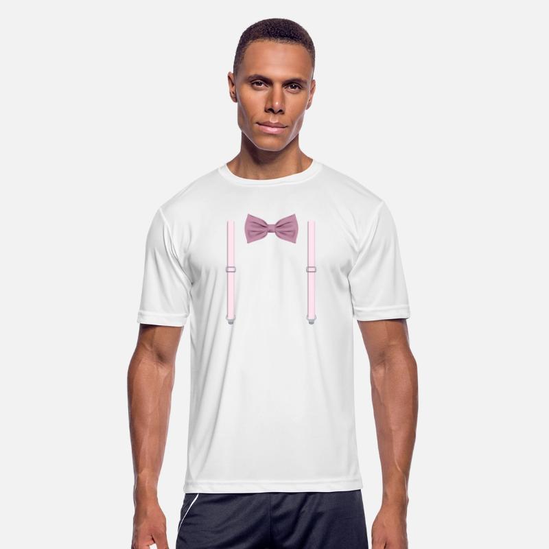 Funny Pink Bow Tie with Suspenders Perfect