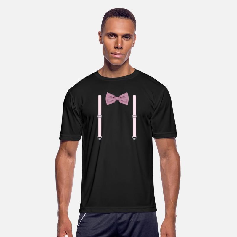 Funny Pink Bow Tie with Suspenders Perfect