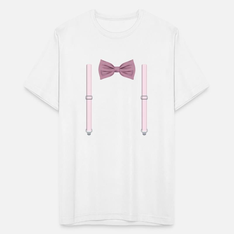 Funny Pink Bow Tie with Suspenders Perfect