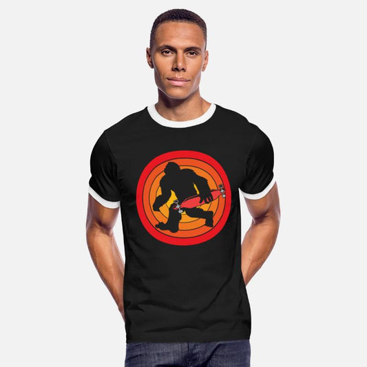 Funny Sasquatch Retro Bigfoot Longboarding