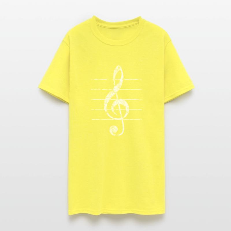 G-Clef, Treble Clef with Lines (Vintage White)