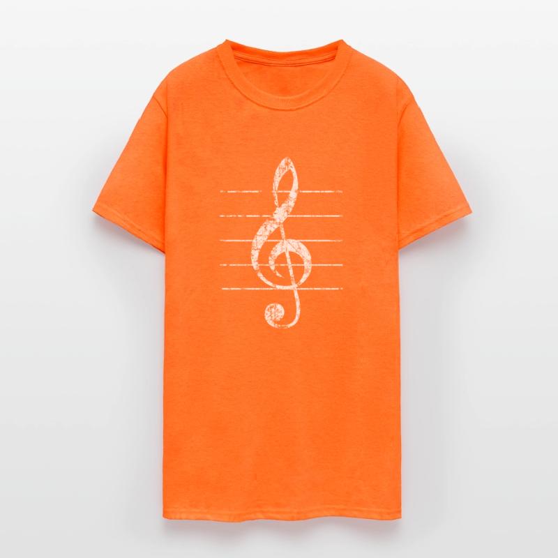 G-Clef, Treble Clef with Lines (Vintage White)