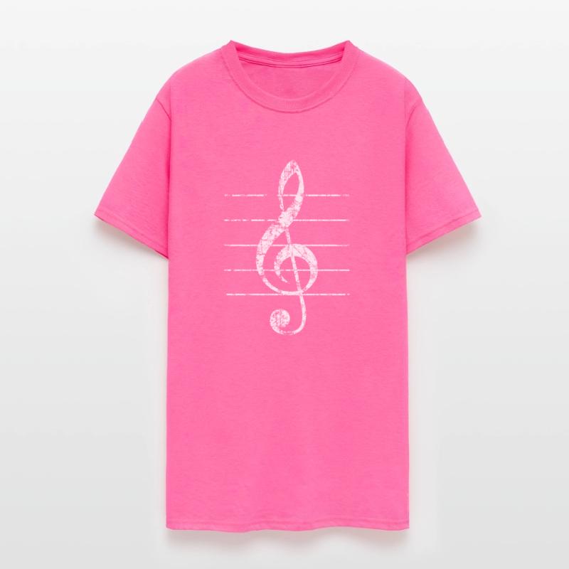 G-Clef, Treble Clef with Lines (Vintage White)