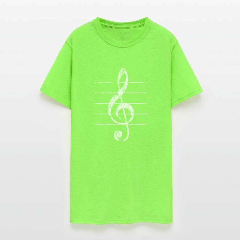 G-Clef, Treble Clef with Lines (Vintage White)