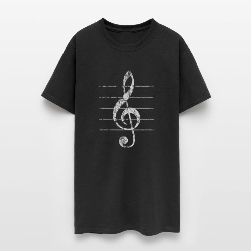G-Clef, Treble Clef with Lines (Vintage White)