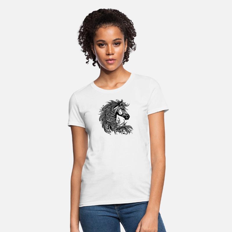 Galloping Horse With Mane In The Wind