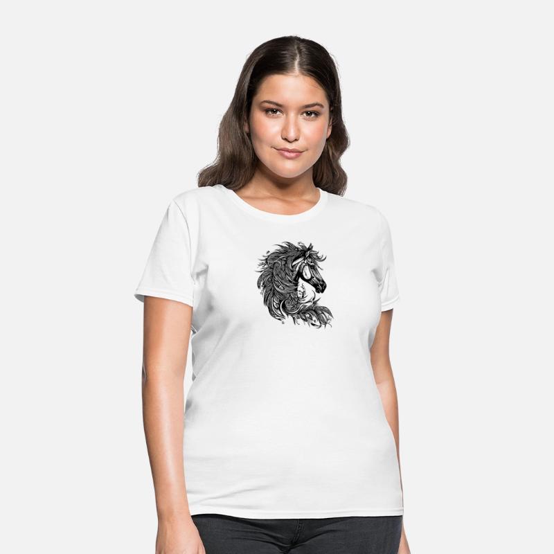 Galloping Horse With Mane In The Wind